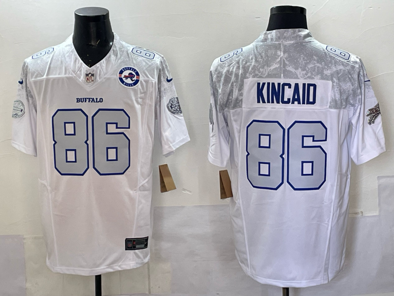 Men Buffalo Bills #86 Kincaid Nike White 2025 Rivalries Collection Limited NFL Jersey 001